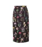 N21 Floral-printed Satin Pencil Skirt