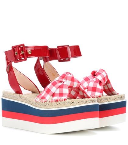 Gucci Patent Leather Platform Sandals