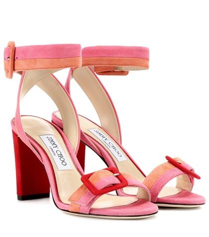 Jimmy Choo Dacha 85 Suede Sandals
