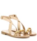 Diane Von Furstenberg Valentino Garavani Embellished Leather Sandals