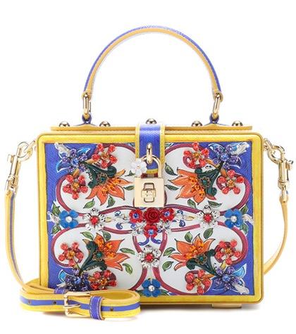 Dita Eyewear Dolce Box Leather Shoulder Bag