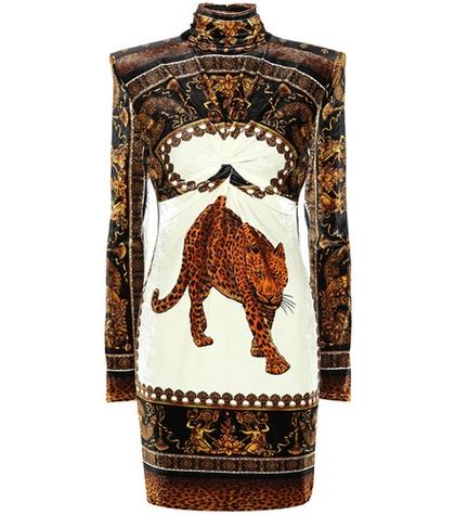 Versace Printed Velvet Minidress