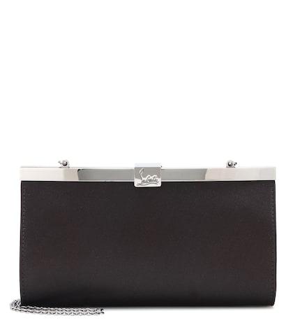 Christian Louboutin Palmette Small Satin Clutch