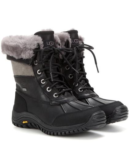 Ugg Australia Adirondack Ii Fur-trimmed Leather Boots