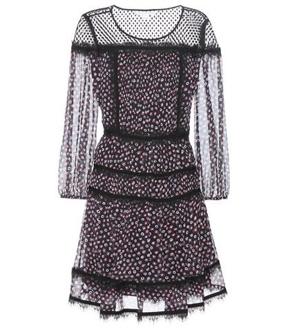 Diane Von Furstenberg Jamie Lace-trimmed Printed Silk Dress