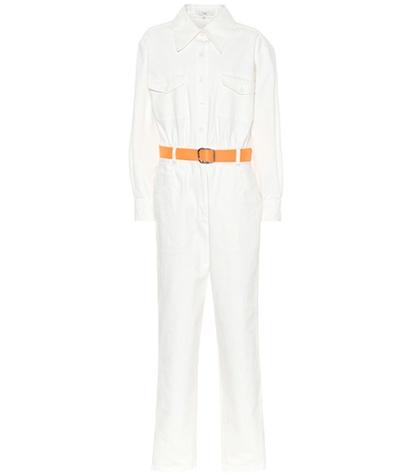 Tibi Belted Denim Jumpsuit