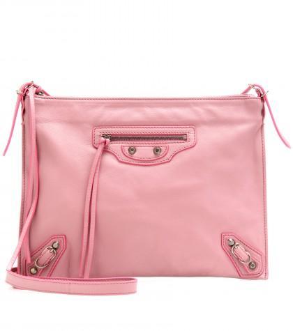 Balenciaga papier Neon Leather Shoulder Bag