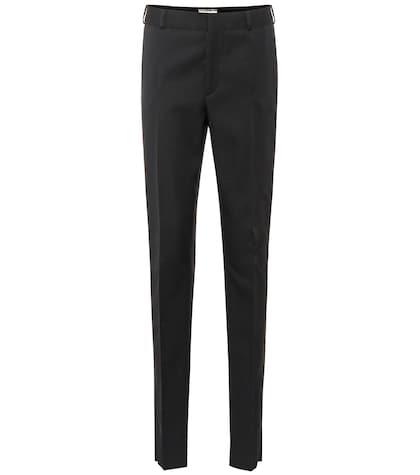 Saint Laurent High-rise Straight Wool Pants
