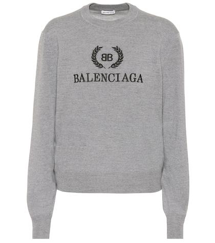 Balenciaga Embroidered Wool Sweater