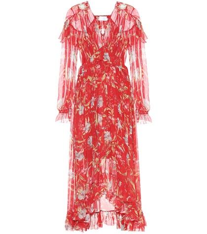 Zimmermann Corsair Printed Silk Dress