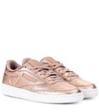 Off-white Metallic Leather Sneakers