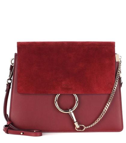 Redvalentino Faye Leather And Suede Shoulder Bag