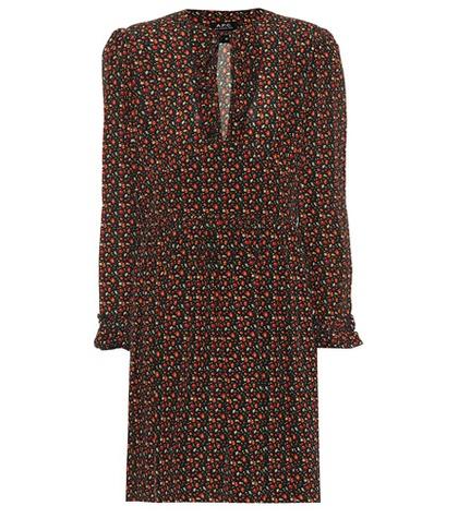 A.p.c. Floral-printed Silk Minidress