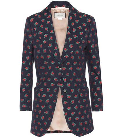 Gucci Printed Cotton And Wool Blazer