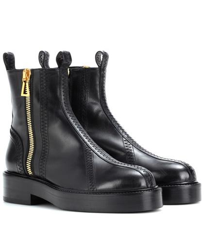 Gucci Venus Leather Ankle Boots