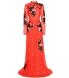 Acne Studios Carolyn Embroidered Appliqué Lace Gown