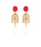 Oscar De La Renta Birdcage Clip-on Earrings
