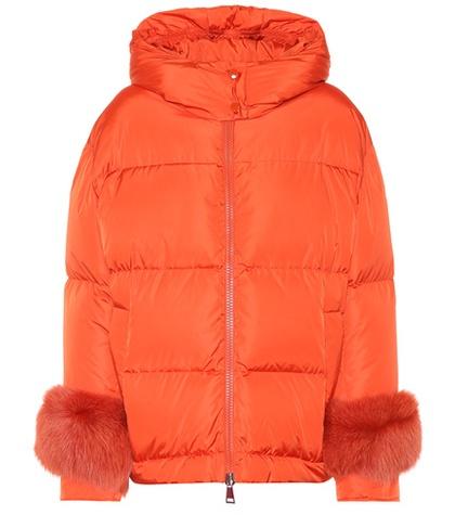 Moncler Effraie Fur-trimmed Down Jacket