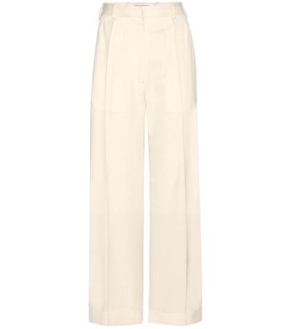 Isabel Marant Cropped Wide-leg Wool Trousers