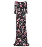 Erdem Valentina Floral-printed Ponte Gown
