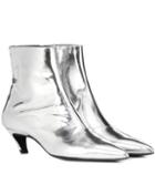 Balenciaga Metallic Leather Ankle Boots