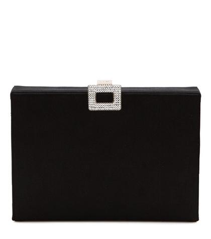 Roger Vivier Night Crystal-embellished Satin Box Clutch