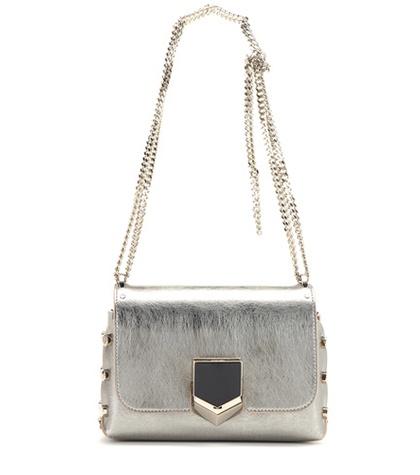 Jimmy Choo Lockett Petite Metallic Leather Shoulder Bag