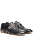 Brunello Cucinelli Embellished Leather Loafers