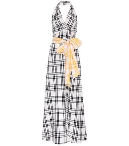 Burberry Checked Cotton Halter Dress