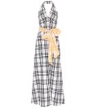 Burberry Checked Cotton Halter Dress