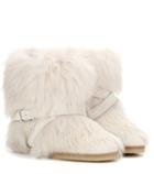 Gianvito Rossi Cortina Fur Concealed Wedge Ankle Boots