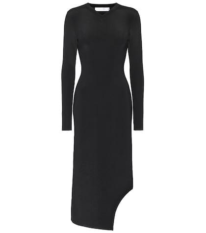 Victoria Beckham Ribbed Knit Midi Dress