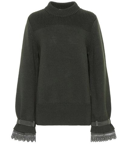 Isabel Marant Lace-trimmed Wool Sweater