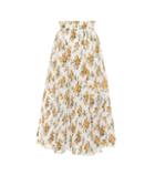 Zimmermann Golden Plissé Midi Skirt