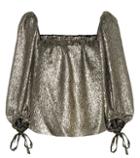 Saint Laurent Silk-blend Lamé Top