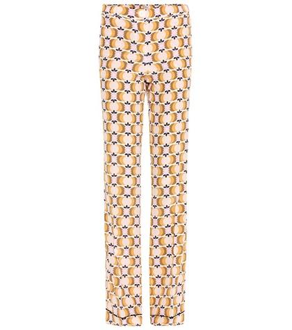 Miu Miu Exclusive To Mytheresa.com – Printed Silk Trousers
