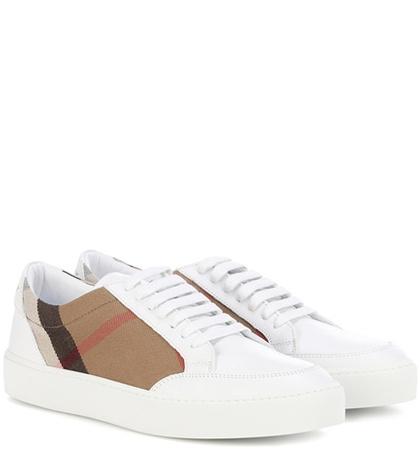 Heidi Klein Salmond Leather And Fabric Sneakers