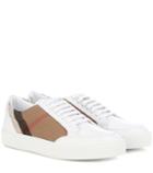 Heidi Klein Salmond Leather And Fabric Sneakers