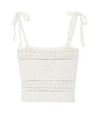 Simon Miller Rose Crochet Cotton Crop Top