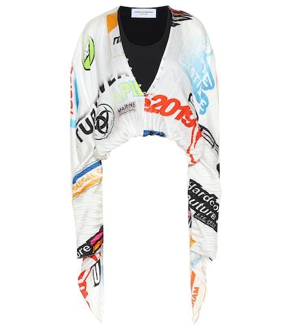 Marine Serre Logo Pleated Top