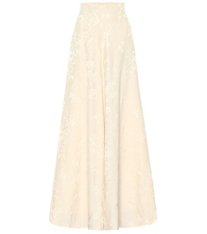 Christopher Kane Queen Of Orchids Wide Leg Pants