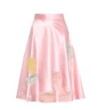Miu Miu Feather-embellished Silk Skirt