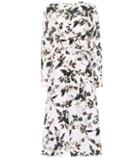 Diane Von Furstenberg Elle Floral Silk Wrap Midi Dress