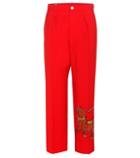 Gucci Embellished Wool Cropped Trousers