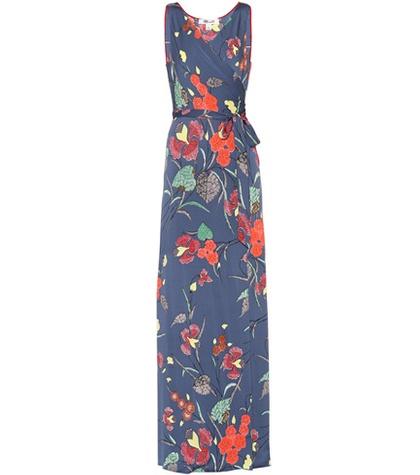 Diane Von Furstenberg Printed Sleeveless Silk Dress