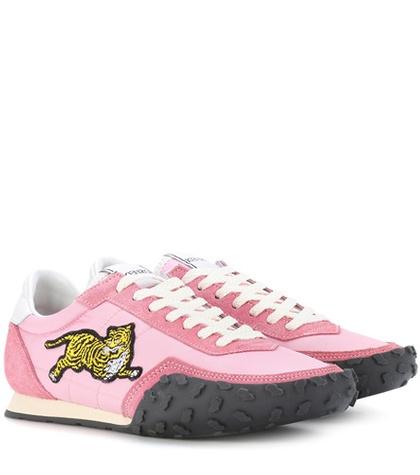 Kenzo Move Suede-trimmed Sneakers