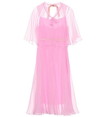 N21 Silk Chiffon Tie-neck Dress