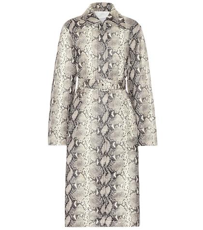 Philosophy Di Lorenzo Serafini Snakeskin-printed Trench Coat