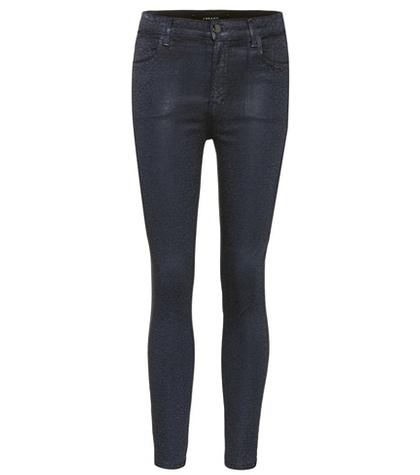 Alexander Mcqueen Alana High-rise Printed Coated Jeans