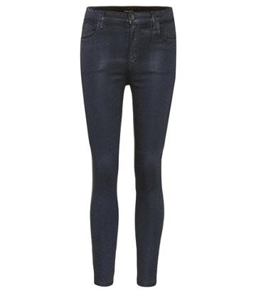 Alexander Mcqueen Alana High-rise Printed Coated Jeans